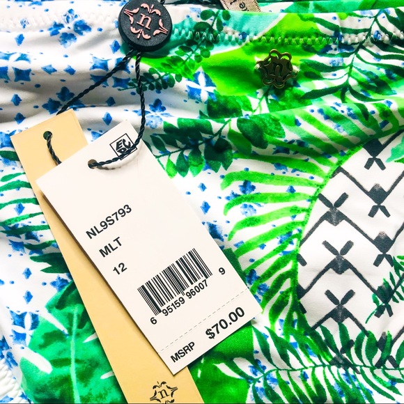 Nanette Lepore Swim NWT Palm Patchwork Bikini 12 - Picture 14 of 16